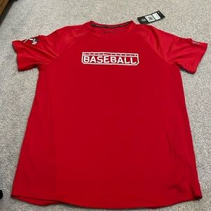 UA baseball shirt "step up" USA logo hear gear NWT